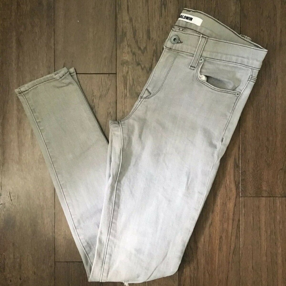 Baldwin The Ten Gray Distress Skinny Stretch Jeans